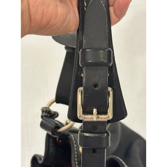 Dooney & Bourke vintage pebbled leather classic black bucket style bag - Picture 15 of 15